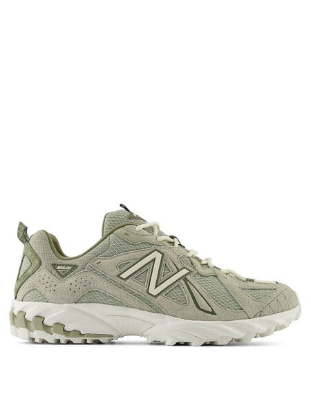 New Balance 610 trainers with gum sole in green