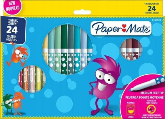 Paper Mate PAPER MATE Filzstifte Kids Colouring Bunt 24er M Blister