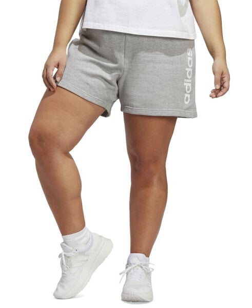 Plus Size Essentials Linear Logo French Terry Shorts