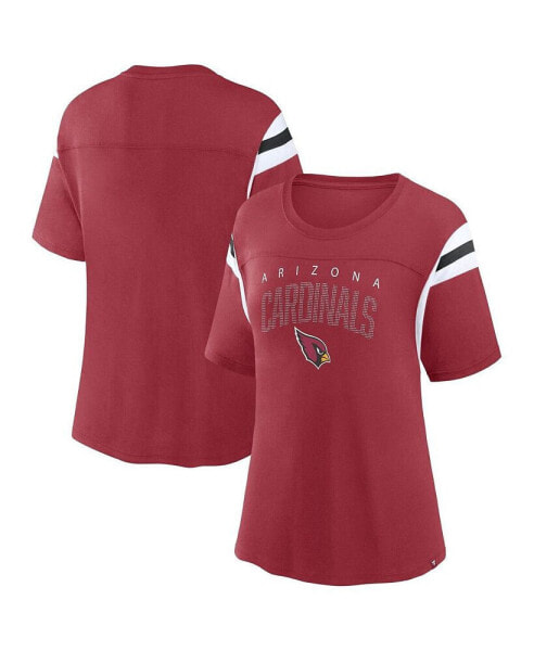 Women's Cardinal Arizona Cardinals Classic Rhinestone T-shirt