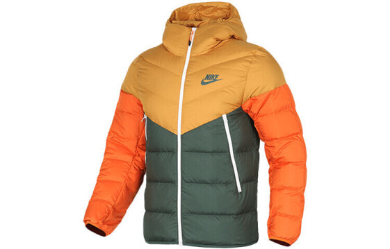 Пуховик мужской Nike Nsw Windrunner Down Fill 928834-727 апельсиново-зеленый