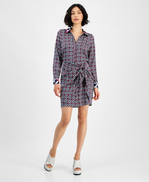 Women's Ayla Tie-Front Shirtdress