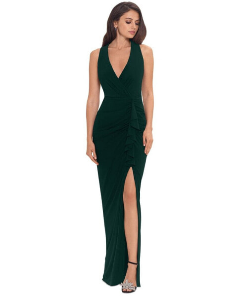 Petite Front-Slit Evening Gown