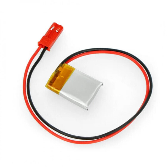 Akyga Li-Pol cell 70mAh 1S 3,7V - JST-BEC connector + socket - 20x15x4mm