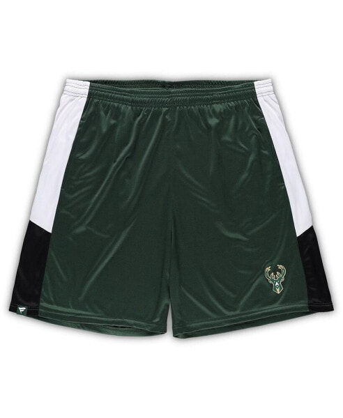 Men's Hunter Green Milwaukee Bucks Big and Tall Champion Rush Practice Shorts