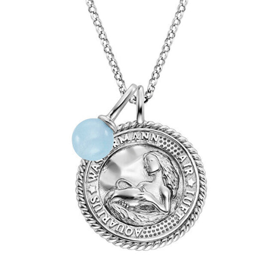 Silver necklace Aquarius ERN-AQUA-BAZI (chain, pendant)