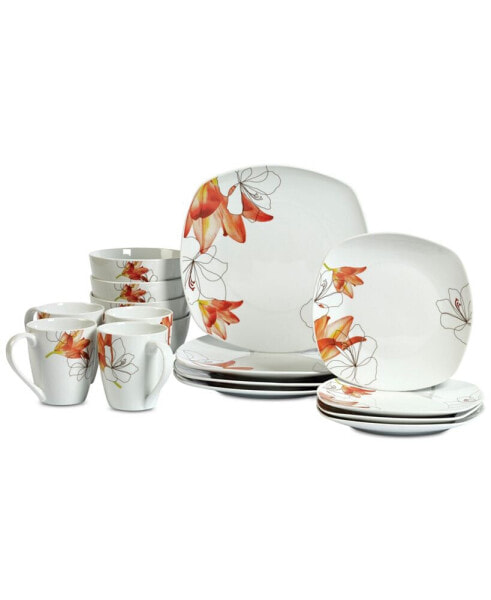 Lily 16-Pc. Dinnerware Set, Service for 4