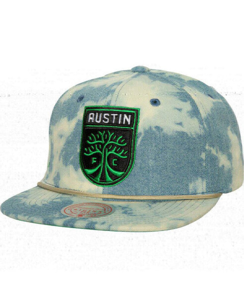 Men's Blue Austin FC Acid Wash Snapback Hat