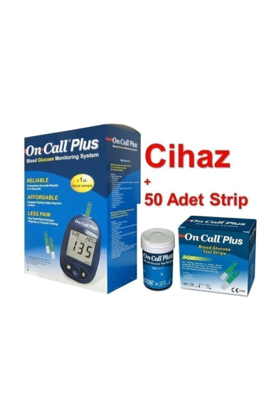 On Call Plus Seker Ölçüm Cihazı +50 Strip Şeker Ölçüm Aleti