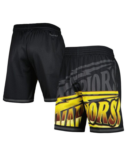 Men's Black Golden State Warriors Big Face 4.0 Fashion Shorts