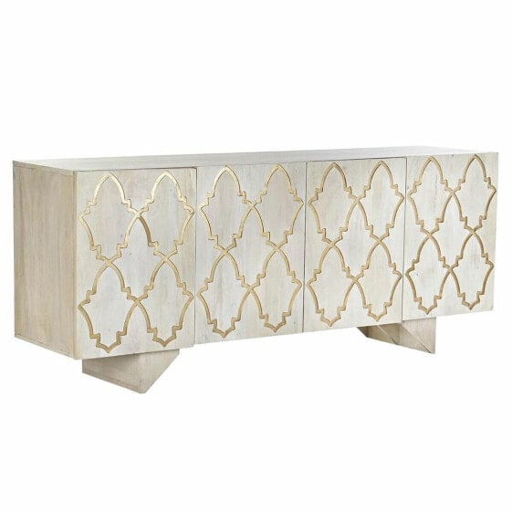 Sideboard DKD Home Decor White 177 x 45 x 75 cm Golden Mango wood