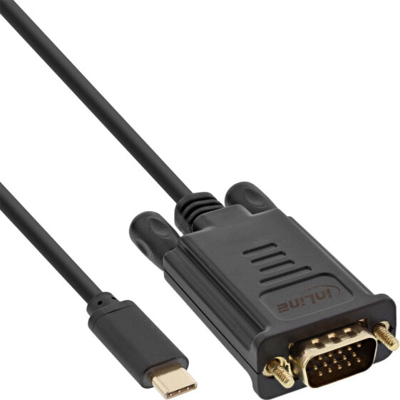 InLine USB Display Cable - USB-C male / VGA male (DP Alt Mode) - black - 2m