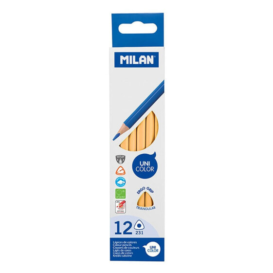 MILAN Box 12 Triangular Pale Pink Pencils