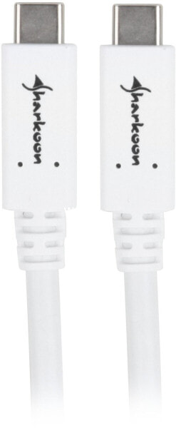 Sharkoon 4044951021185, 1 m, USB C, USB C, USB 3.2 Gen 1 (3.1 Gen 1), White