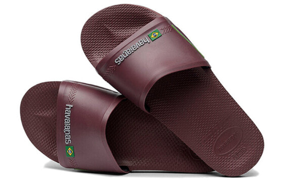 Шлепанцы Havaianas Brasil Slide 4142616-4924深红色 для мужчин и женщин