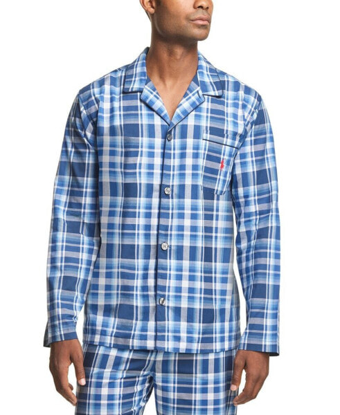 Men's Plaid Woven Pajama Top