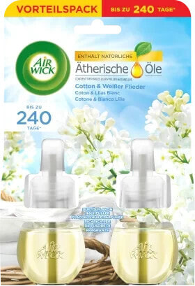 Lufterfrischer Duftstecker Cotton & Weißer Flieder Nachfüllpack (2x19 ml), 38 ml