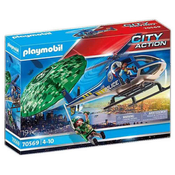 Конструктор Playmobil Police Helicopter Parachute Chase