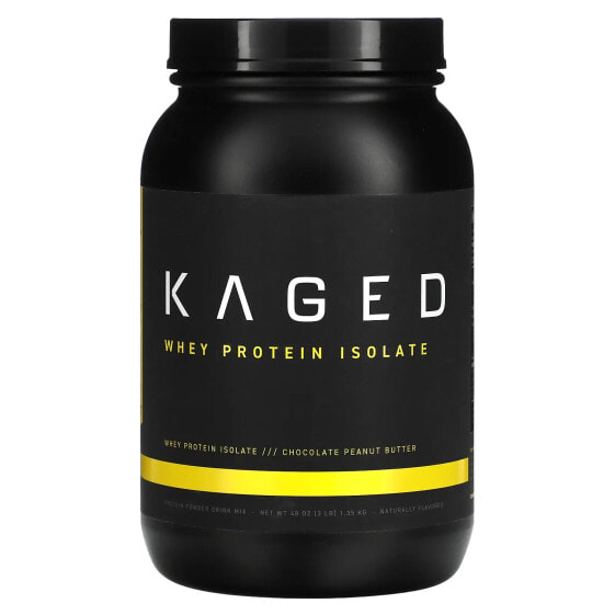Kaged, изолят сывороточного протеина, шоколад и арахисовое масло, 1,35 кг (3 фунта)