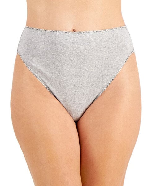 Хлопковые трусы высокого кроя для женщин Charter Club Everyday Cotton High-Cut Brief Underwear, созданные для Macy's