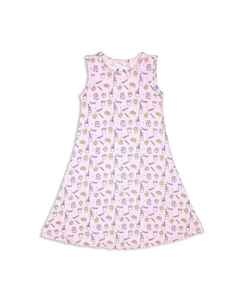 Toddler |Child Girls Pink Milk & Cookies Dress