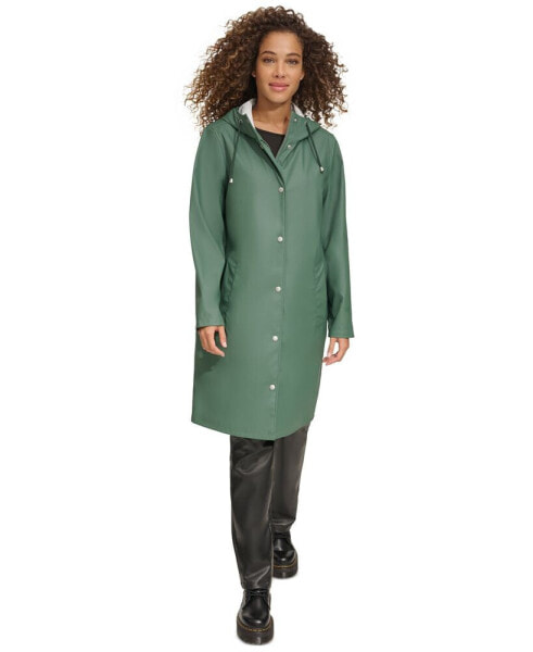 Women's Long Hooded Rain Coat