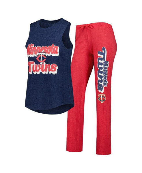 Пижама Concepts Sport для женщин с красными и синими тонами Minnesota Twins Wordmark Meter
