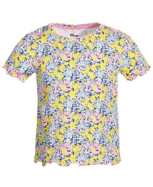 Little Girls Field Flowers Printed T-Shirt, Created for Macy's