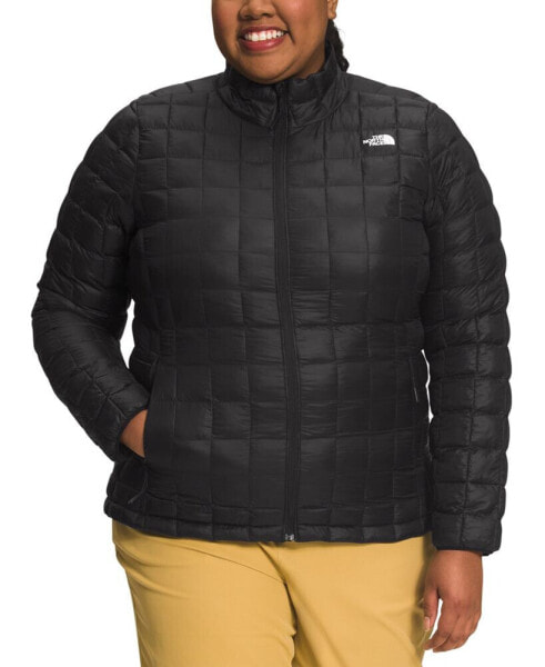 Plus Size Quilted Zip-Up Puffer Jacket