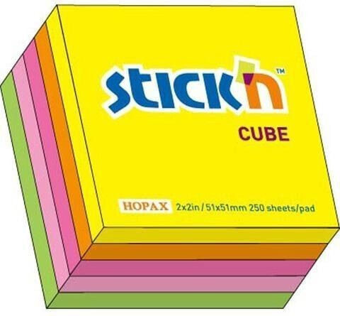 Stickn Notes kostka mix 5 kolorów Neonowe (175504)