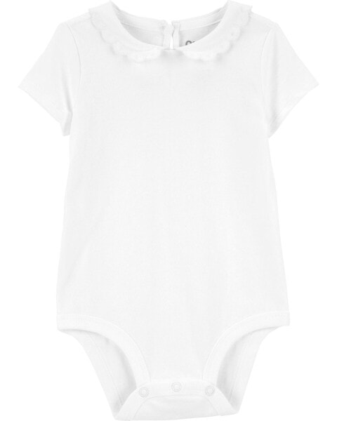 Baby Scalloped Peter Pan Collar Jersey Bodysuit 3M