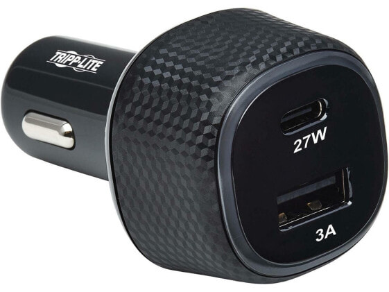 Tripp Lite U280-C02-45W-1B Black Dual-Port USB Car Charger with 45W Charging - U