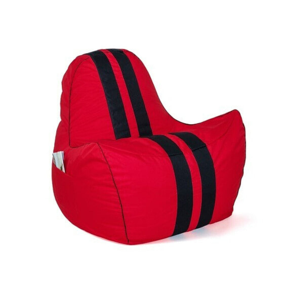 Pouffe GO GIFT Black Red Oxford tejido antidesgarros 140 x 100 x 100 cm 140 x 100 cm