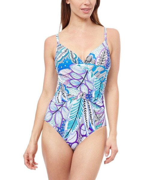 Profile By Gottex Tropic Boom V Neck One-Piece Women's