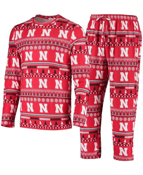 Пижама Concepts Sport Scarlet Huskers Ugly Sweater