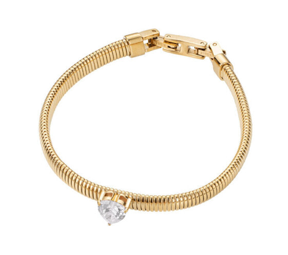 Romantic gold plated bracelet with crystal LJ2240