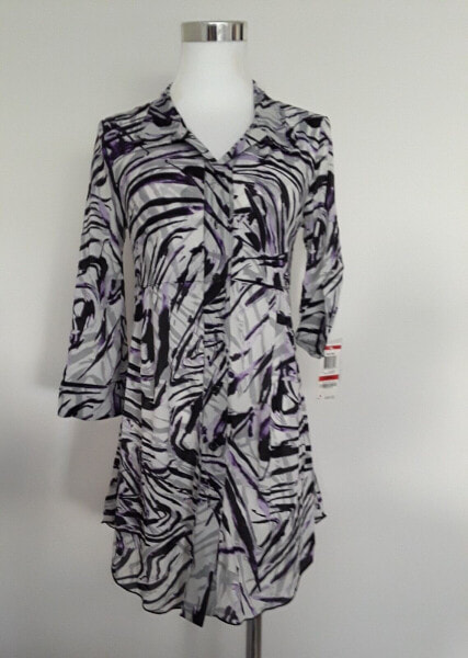 Блузка с рисунком женская Style & Co черно-мульти XS