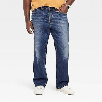 Men's Big & Tall Straight Fit Jeans - Goodfellow & Co Blue Wash 48x34