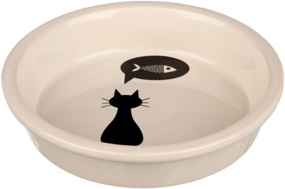 Миска кеpамическая Trixie для кошек, 0.25 л/ø 13 см, белая.