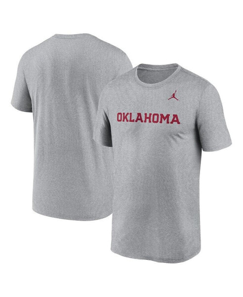 Men's Heather Gray Oklahoma Sooners Primetime Legend Wordmark T-Shirt