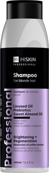 Shampoo für blondes Haar mit Leinsamenöl - HiSkin Professional Shampoo 400 ml