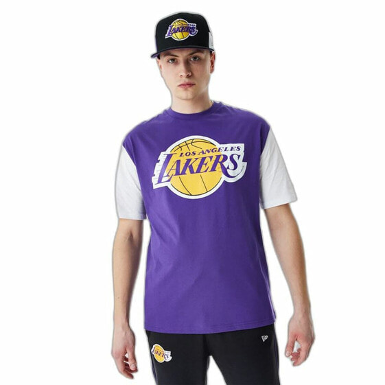 Футболка мужская New Era NBA Colour Insert LA Lakers Фиолетовая