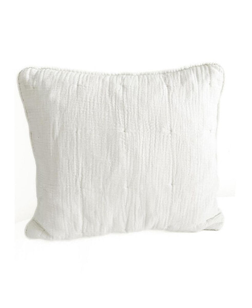 White Easy Cotton Gauze Down Euro Pillow 26x26