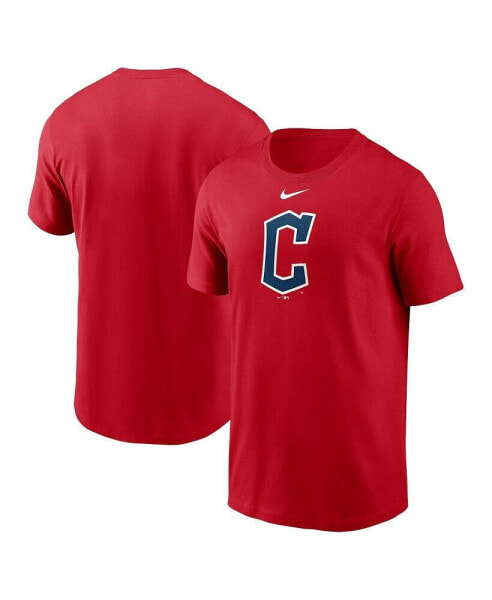 Men's Red Cleveland Guardians Fuse Logo T-Shirt