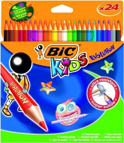 Bic KREDKI OŁÓWKOWE BIC KIDS EVOLUTION ECOLUTIONS PUDEŁKO 18+6 SZT - 920298