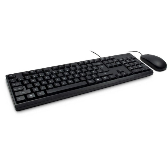 Inter-Tech NK-1000EC - Full-size (100%) - USB - QWERTY - Black - Mouse included