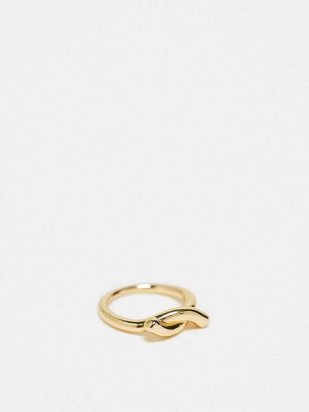 & Other Stories twisted ring in gold