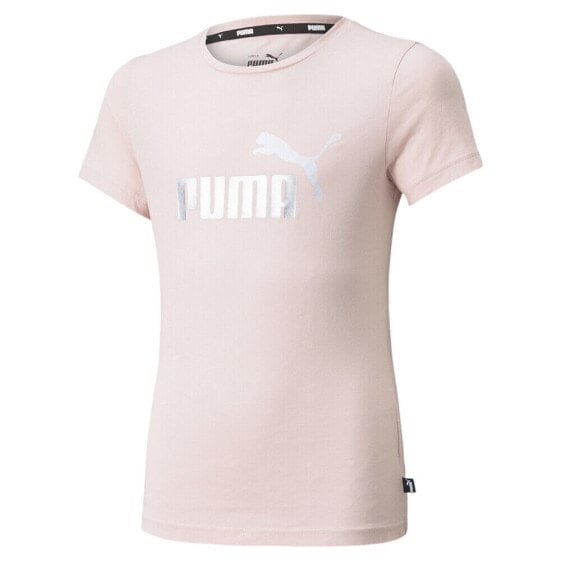 Puma Essentials Logo Crew Neck T-Shirt Infant Girls Pink Casual Tops 587041-36