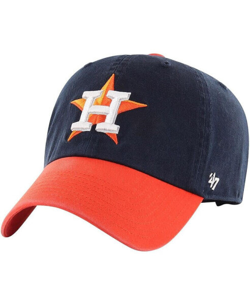 Men's Navy, Orange Houston Astros Clean Up Adjustable Hat