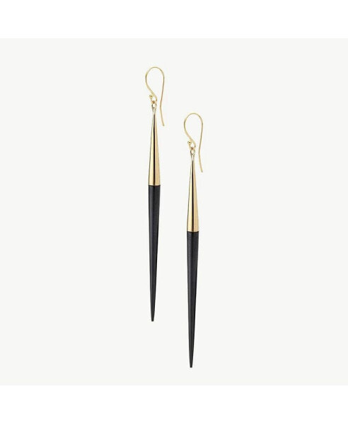 Capped Quill Dangle Earrings